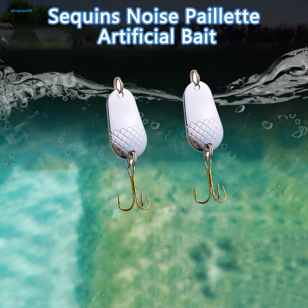 Set 2 Mồi Câu Cá 5g Dạng Xoay Bằng Kim Loại Cứng Đính Kim Sa Lấp Lánh Dùng Để Câu Cá Nước Mặn
