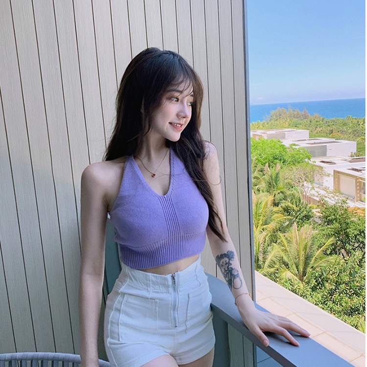 Áo Dệt Kim Hai Dây Ôm Dáng Quyến Rũ Hợp Thời Trang