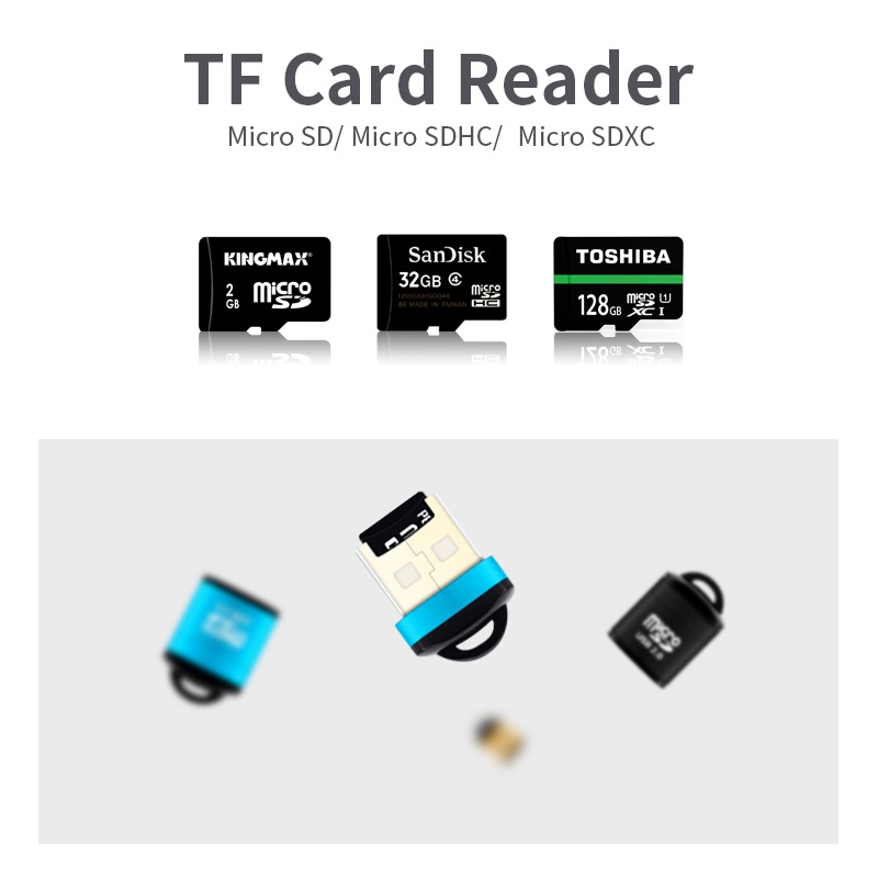 Đầu đọc thẻ nhớ TWITCH USB 2.0 tốc độ cao chuyển đổi Micro SD/ TF cho điện thoại di động máy tính xách tay