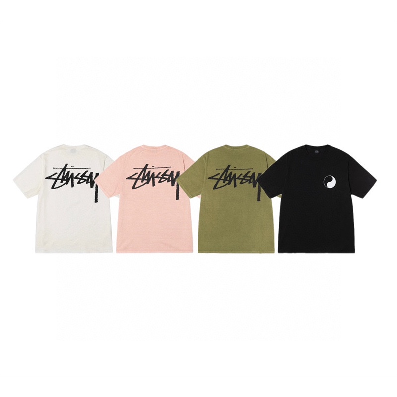 Áo Thun Cotton Tay Ngắn In Hình Yin And Yang Chi Cổ Điển Thời Trang Unisex Hiệu S88Sy