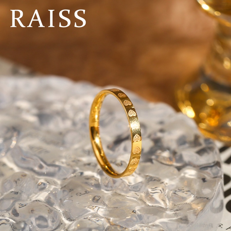 Toàn Bộ Nhẫn Titan Mạ Vàng 18k Hình Trái Tim Thời Trang Cho Nữ