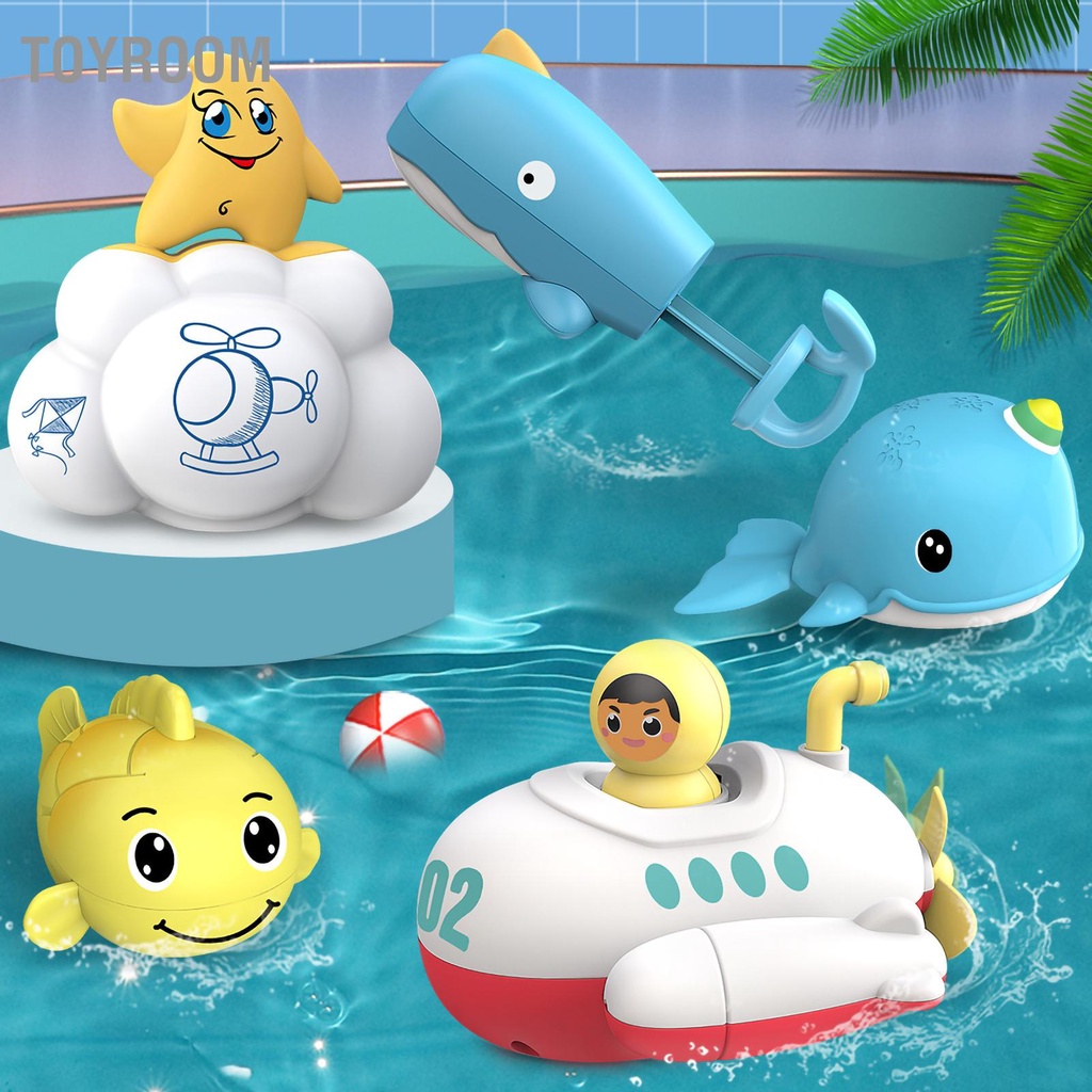 Có thể bán buôn Vòi phun nước Đồ chơi tắm Wind Up Clockwork Lò xo nổi cho trẻ sơ sinh ToyRoom Hàng giao ngay