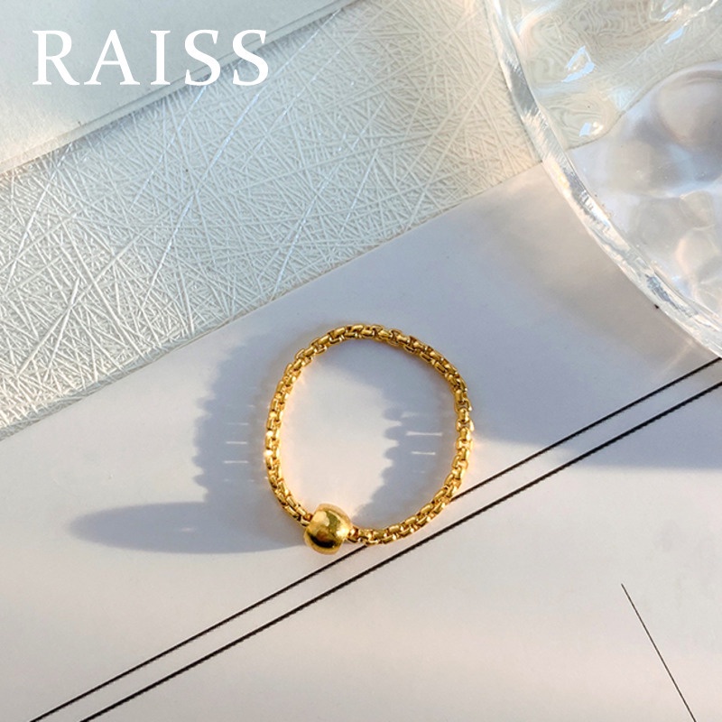 Nhẫn Titan Mạ Vàng 18k Đính Hạt May Mắn