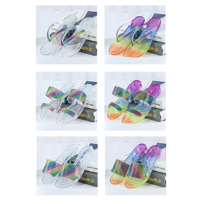 Dép Sandal 3RXT Đế Phẳng Chống Trượt Đính Kim Cương Màu Sắc Thời Trang Mùa Hè 2022 Dành Cho Bạn Nữ