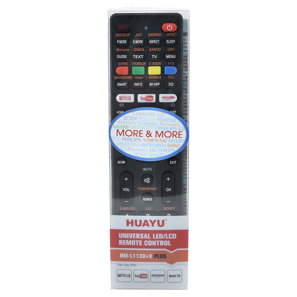 Mới HUAYU L1130 + X PLUS Đa Năng Tất Cả Thương Hiệu LCD IR TV Điều Khiển Từ Xa RM-L1130 + 8