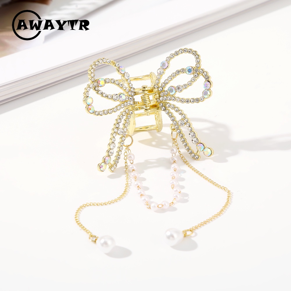 Kẹp Tóc Nơ Tua Rua Bằng Hợp Kim Thời Trang Cho Nữ