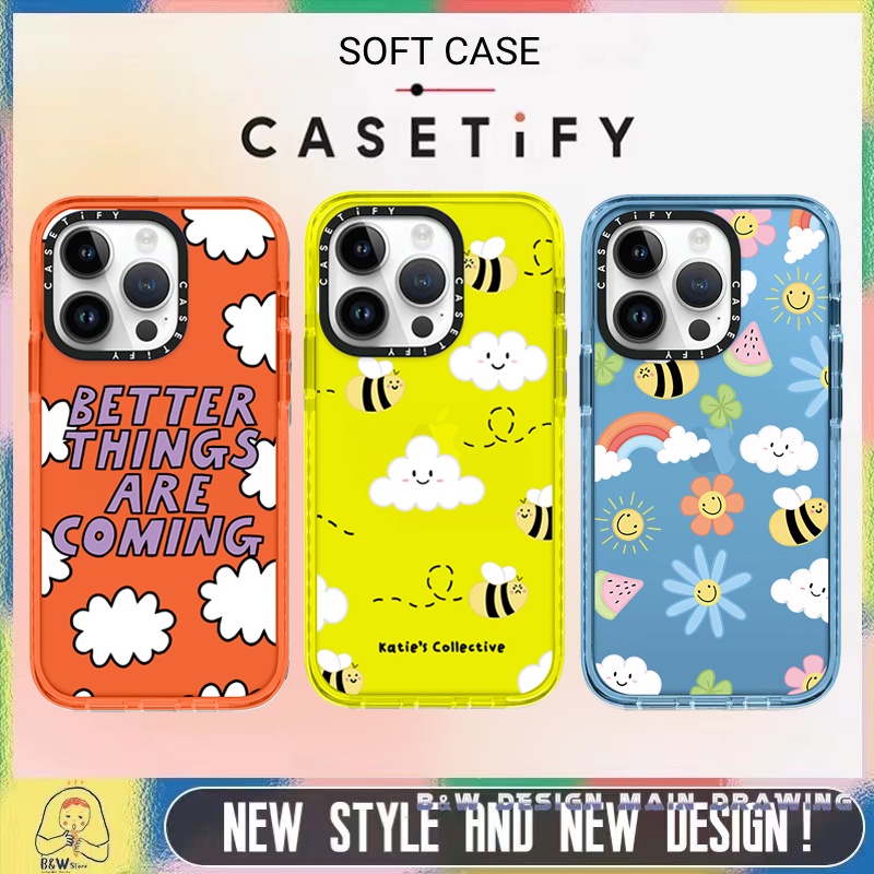 Ốp Điện Thoại Dẻo Họa Tiết Chú Ong Nhỏ & Mặt Cười Dễ Thương Chống Sốc Cho iPhone 14 13 12 11 Pro Max