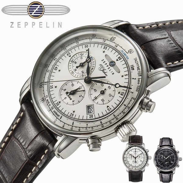 Đồng Hồ Quartz Nam Hiển Thị Ngày Dây Da ZEP