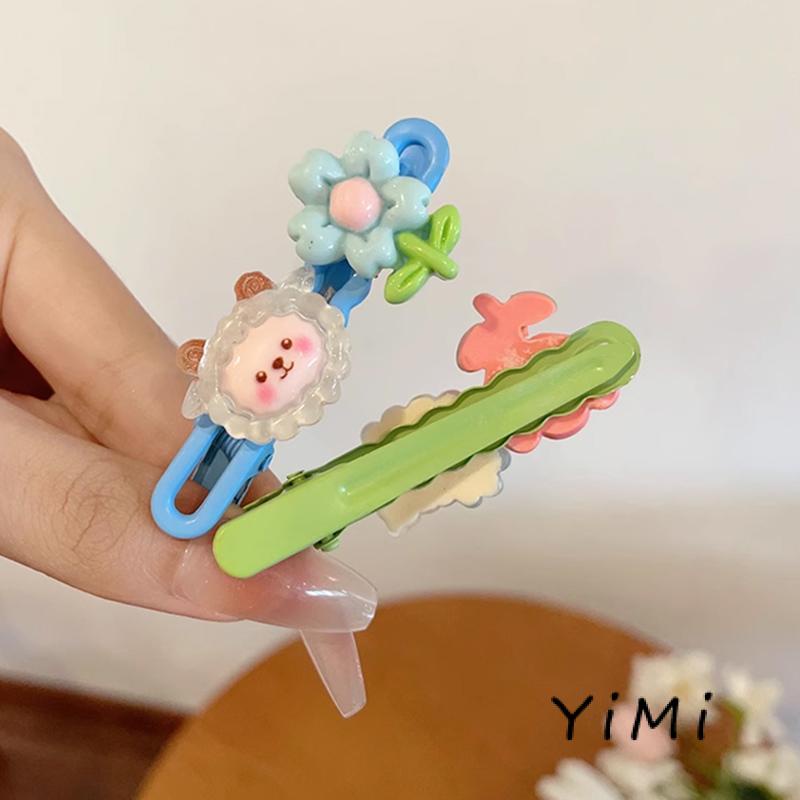 Kẹp Tóc Mái Hình Hoa Nhiều Màu Sắc Dễ Thương Cho Nữ