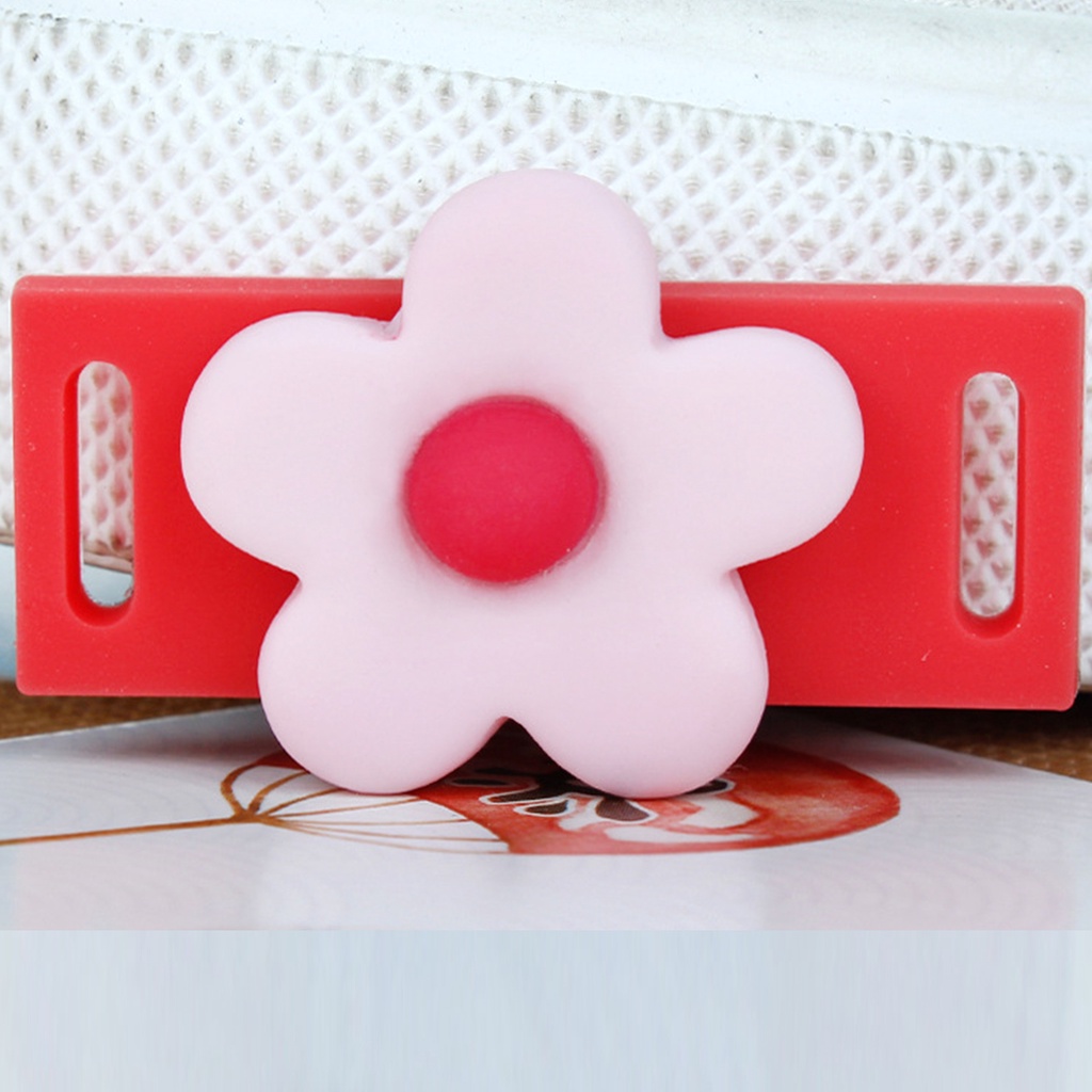 1 pc / 3 chiếc phim hoạt hình dễ thương màu kẹo hoa tinh tế phụ kiện thời trang khóa dây giày