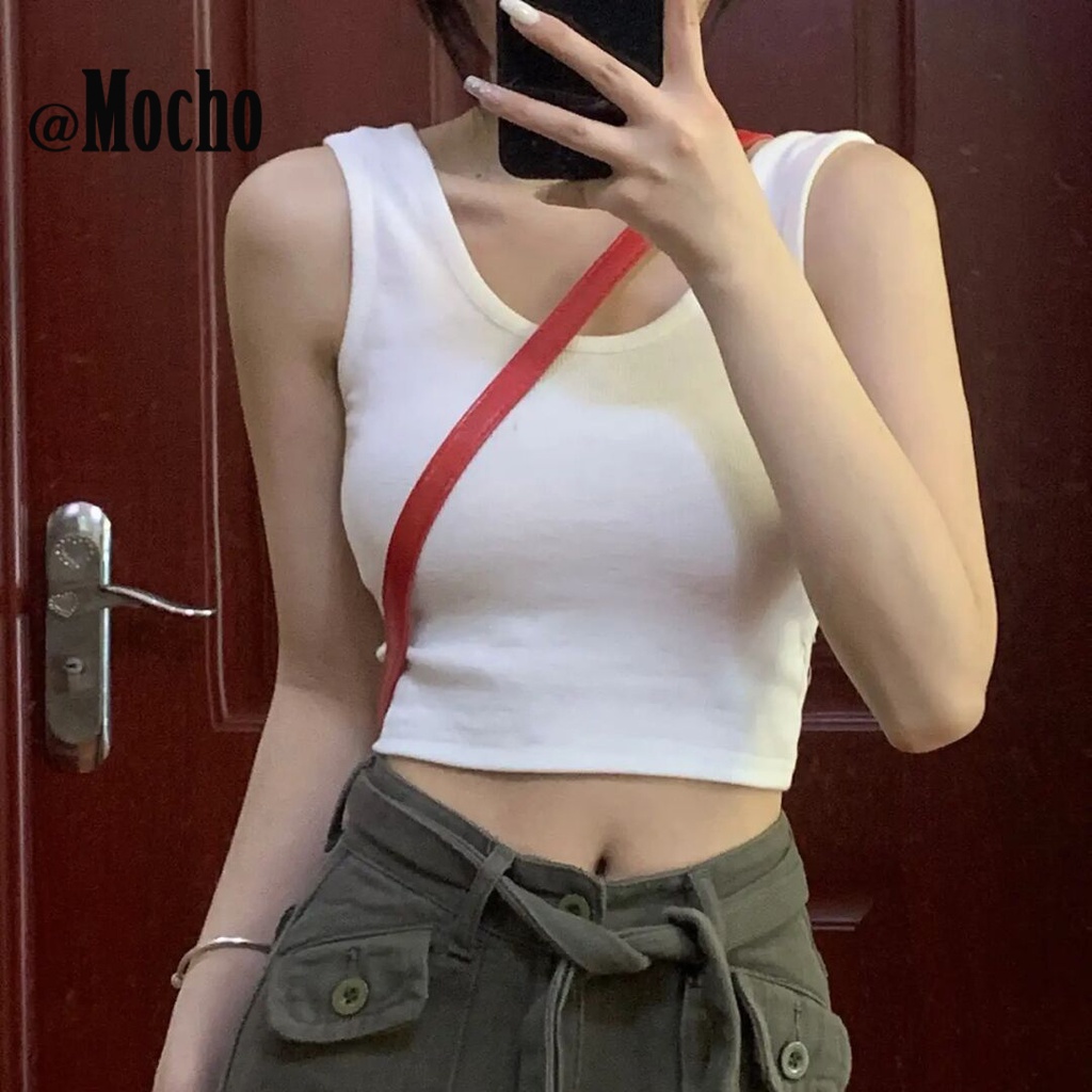 Mocho áo phông áo thun nữ croptop baby tee Thời trang hàn quốc A29J18K
