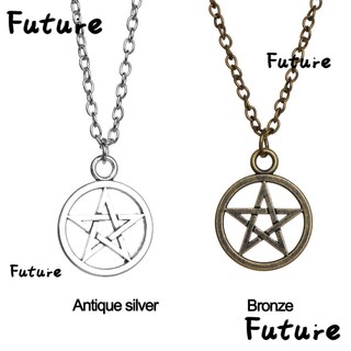Dây chuyền mặt ngôi sao năm cánh theo phong cách tôn giáo Lucifer thời trang cổ điển