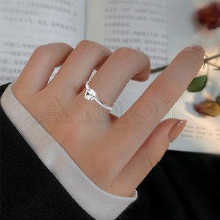 Nhẫn đính đá nhân tạo thiết kế đơn giản thời trang cho nữ