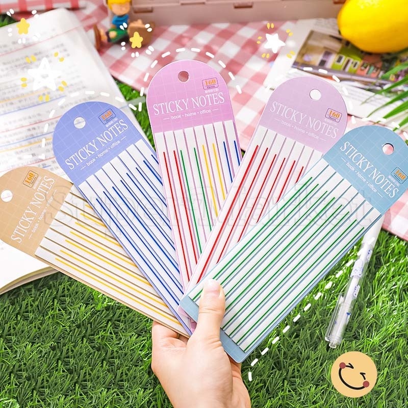 1 Cuộn Giấy Dán Ghi Chú Siêu Mỏng Nhiều Màu Trong Suốt Tiện Dụng Cho Học Sinh / Văn Phòng