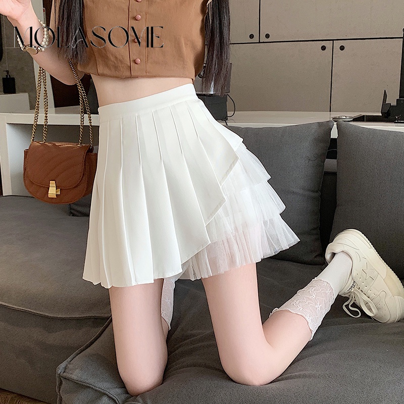 Chân Váy Mini Lưng Cao Màu Trơn Thời Trang 2023 Cho Nữ