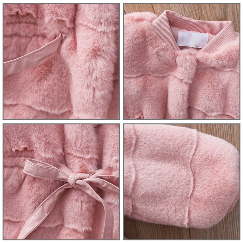 Beibeiyin Áo Khoác Lông Cừu Dày Giữ Ấm Mùa Đông Phiên Bản Hàn Quốc Mới Cho Bé Gái