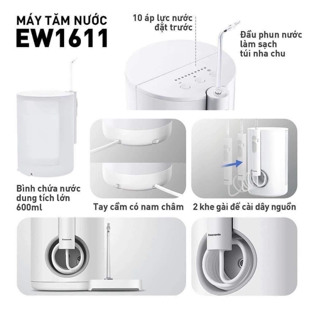 Máy Tăm Nước PANASONIC EW1611, Kháng Nước, Nhập Đức, BH 12 Tháng, Bepduc_99