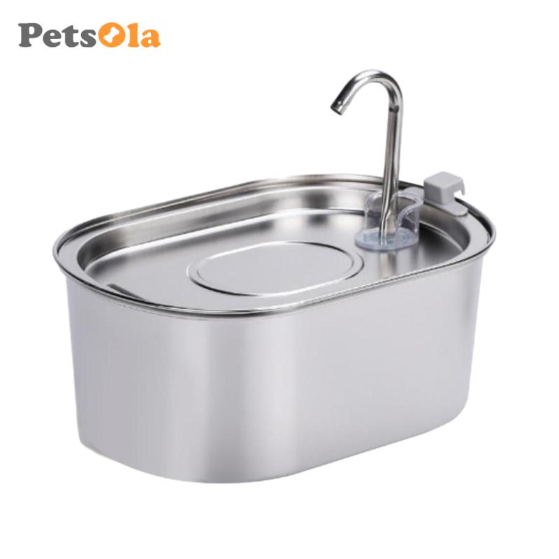 PETSOLA Đài Phun Nước Uống Tự Động Bằng Thép Không Gỉ 108oz Kèm Bộ Lọc Cho Thú Cưng