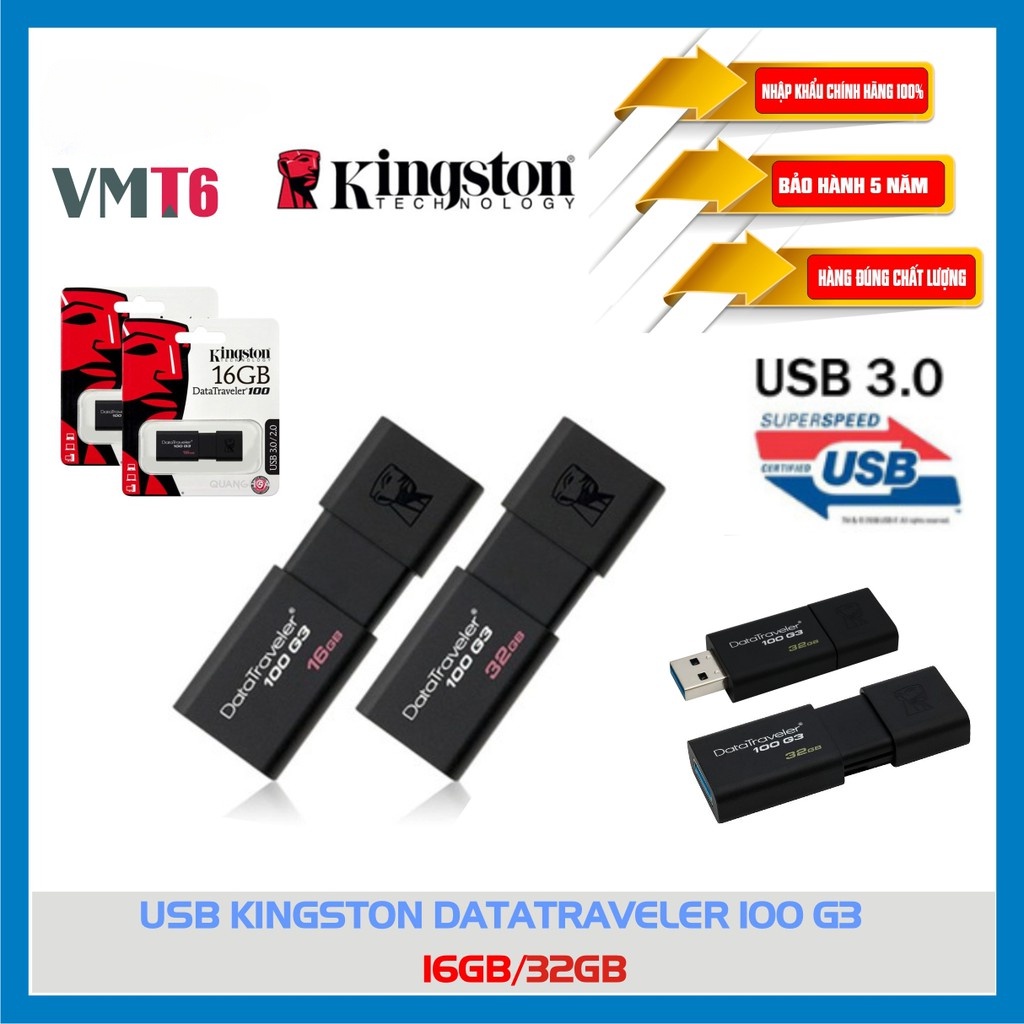 Kingston 3.0 datatorman 100g3 16 / 32GB USB-5 Nhập Khẩu!