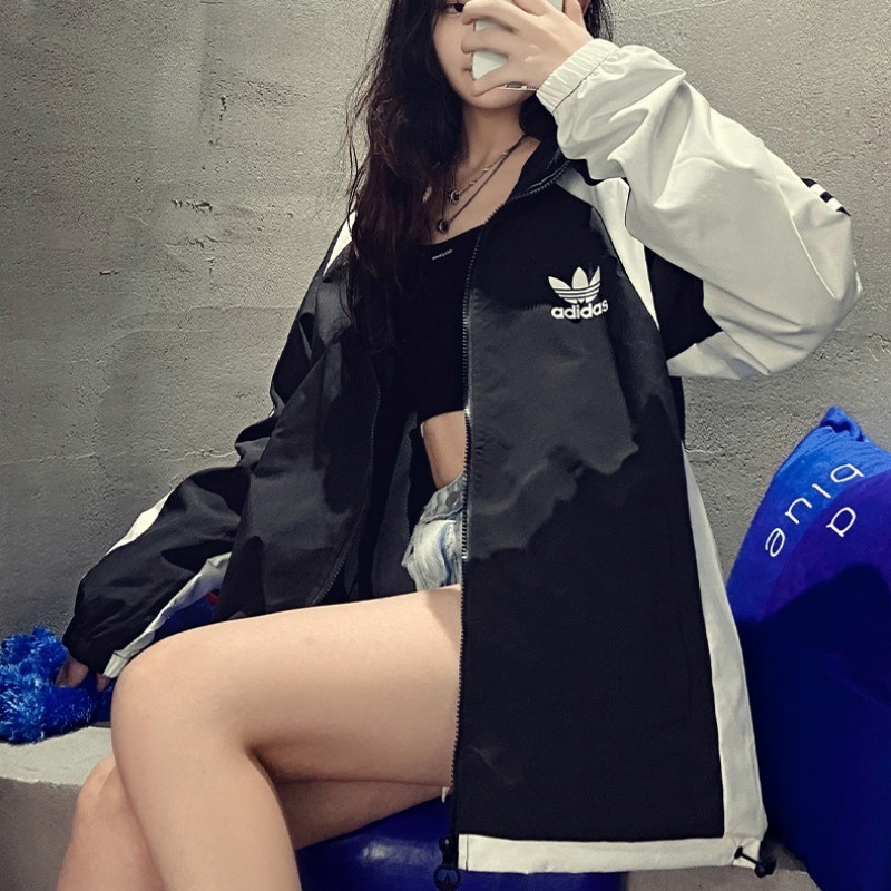 Áo Khoác Gió Adidasoriginals 100% Chính Hãng In Họa Tiết Kẻ Sọc Cổ Điển Thời Trang Cho Nam Và Nữ