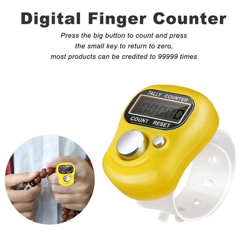 Finger Counter LCD Electronic Stitch Marker Manual Thumb Counter Sewing Ring