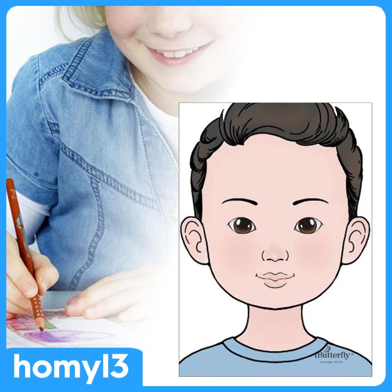 Bảng Luyện Tập Vẽ Mặt Và Trang Điểm Kích Thước 210mm297mm a4 Có Thể Giặt Được