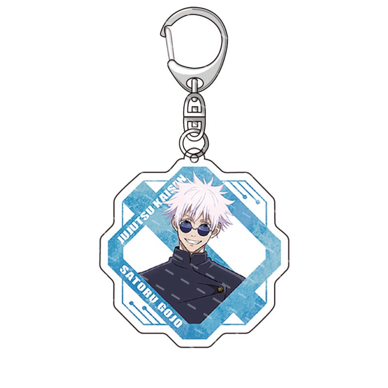 Jujutsu kaisen keychain anime keyring acrylic dễ thương gojo satoru kugisaki nobara bag quà tặng mặt dây chuyền