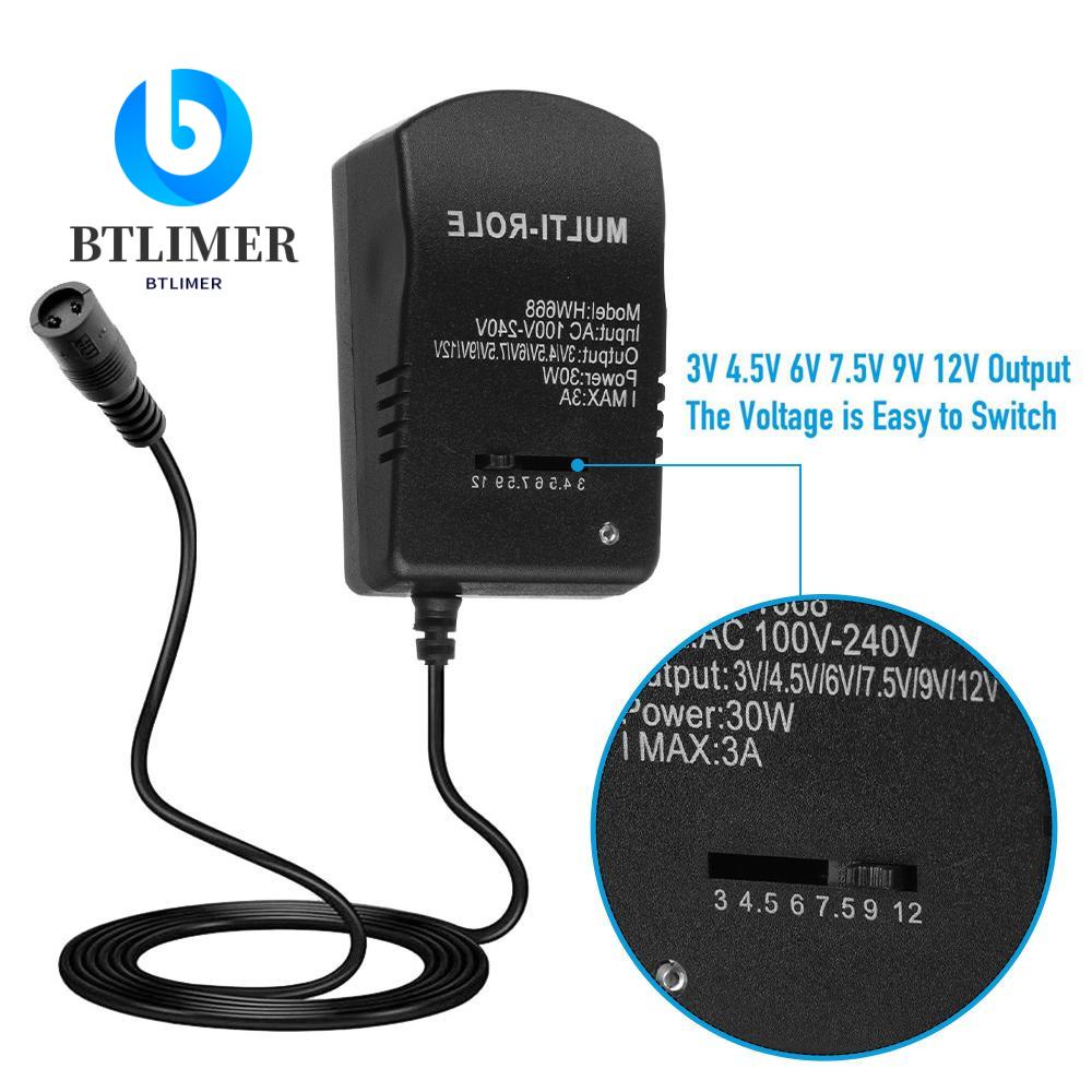 Bộ Chuyển Đổi Nguồn Điện AC 220V Sang 3-12V Với 7 Phích Cắm USB C Sang Ổ Cắm