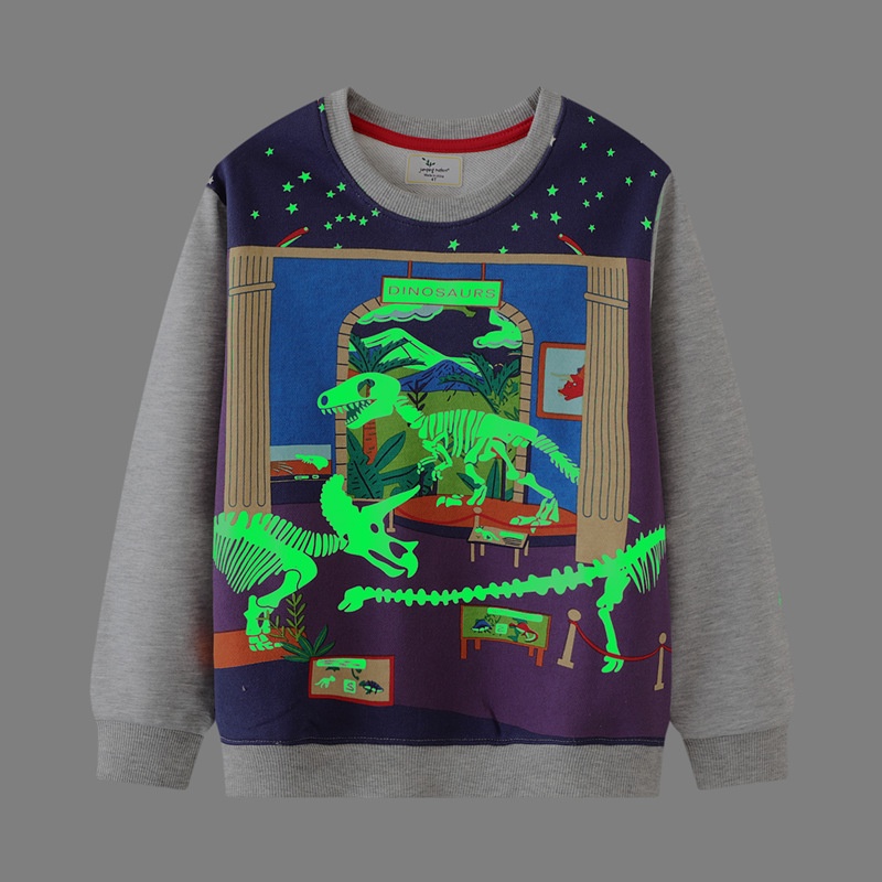 Áo Sweater Tay Dài In Hình Khủng Long / Kỳ Lân Thời Trang Mùa Thu Cho Bé Trai