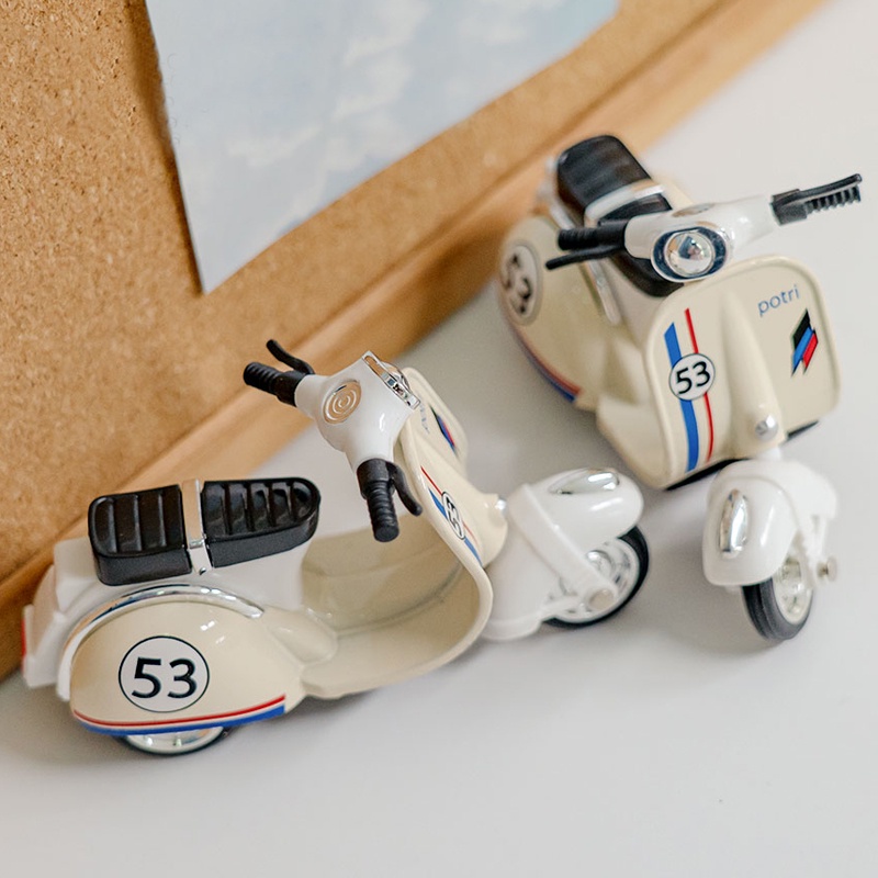 Mô Hình Xe Mô Tô mini Bằng Kim Loại Cổ Điển Có Thanh Trượt Lưng