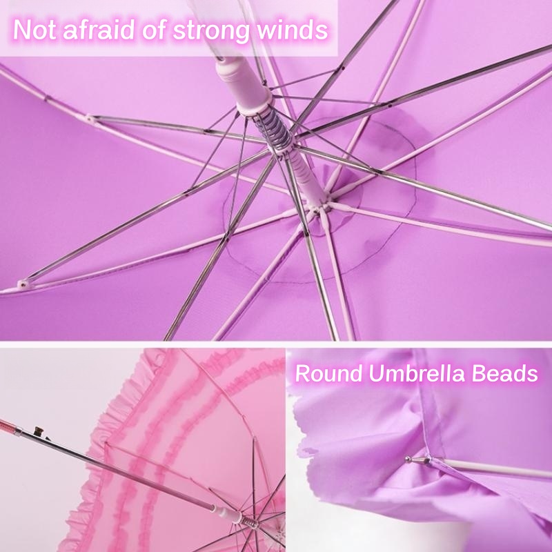 Dù Che Mưa Nắng Viền Ren Phong Cách Công Chúa Châu Âu Cho Cô Dâu