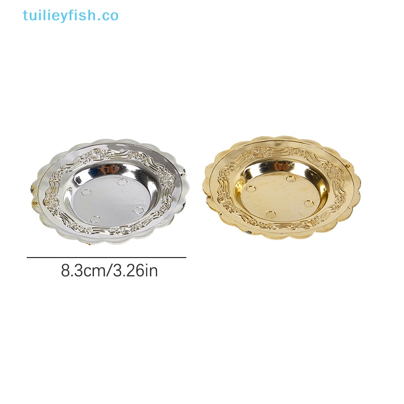 Set 10 Khay Nhựa Mini Màu Vàng / Bạc Đựng Bánh / Sushi / Trái Cây Trang Trí Nhà Cửa