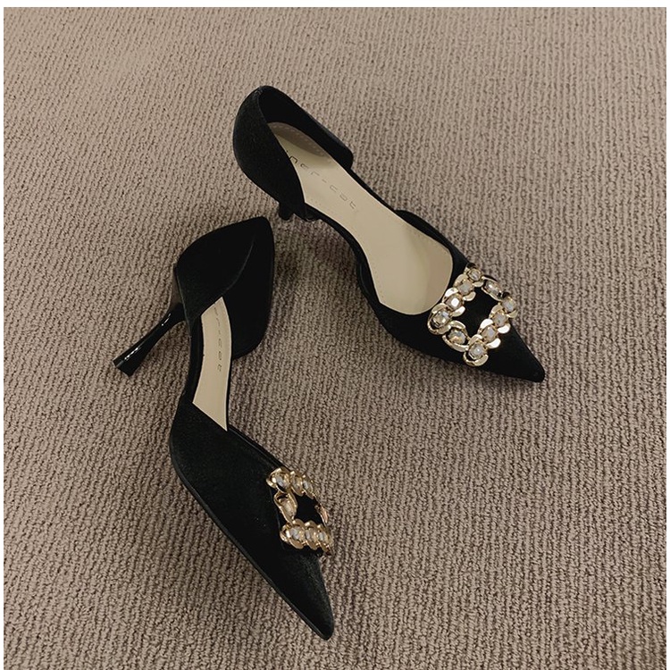 Hong Kong Premium shoes❥Giày Cao Gót Mũi Vuông Thời Trang Hàn Quốc Cho Nữ
