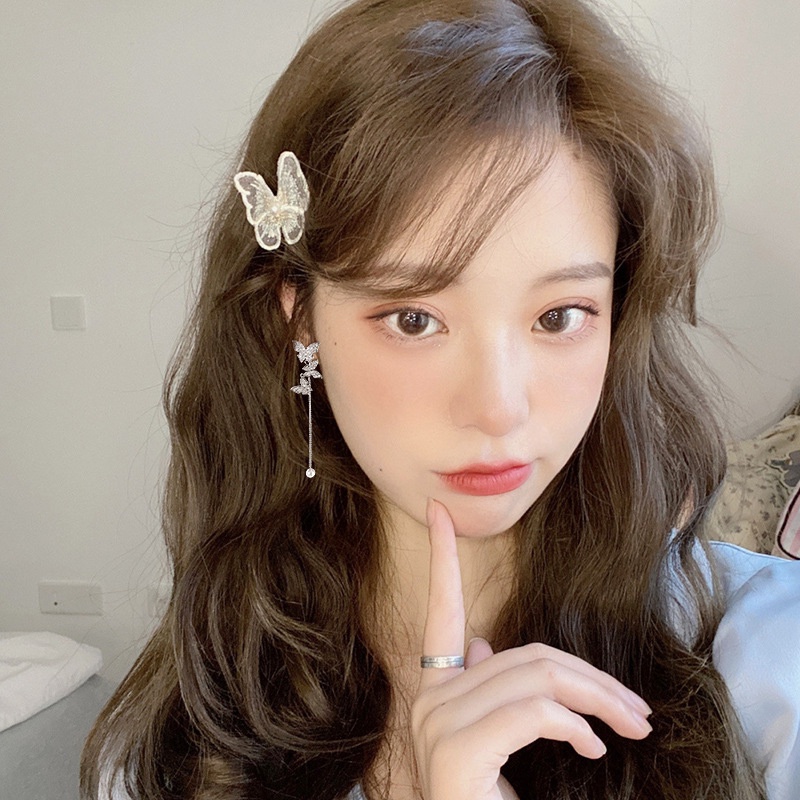 Bông tai nữ tiểu thư dáng dài thanh lịch sang chảnh mẫu mới thời trang YK