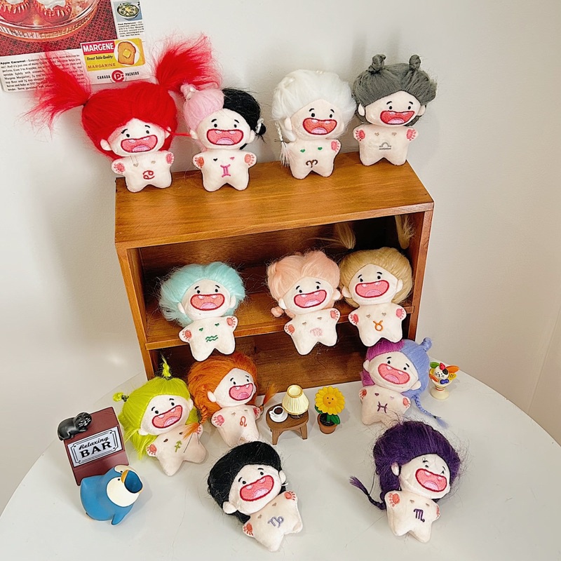 Búp Bê Nhồi Bông cotton Hình 12 Cung Hoàng Đạo 10cm