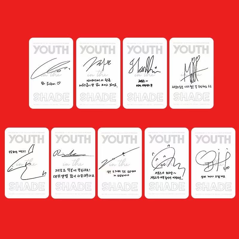 5 cái / bộ zb1 album đầu tay youth in the shade photocards zerobaseone lomo cards zhang hao jiwoong hanbin matthew taerae rickey gyuvin gunwook yujin kpop postcards