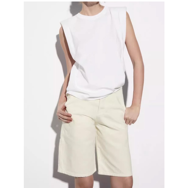 Áo Thun Không Tay Cổ Tròn Dáng Rộng Phong Cách Thời Trang Mùa Hè Thương Hiệu Zara 230858034