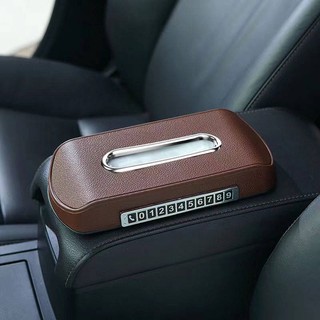 Car Non-Slip Car Tissue Box Tissue Box Car Tissue Box with Car Logo Luminous Number Stop Sign Tissue Box Car Dashboard Paper Extraction Box weh6