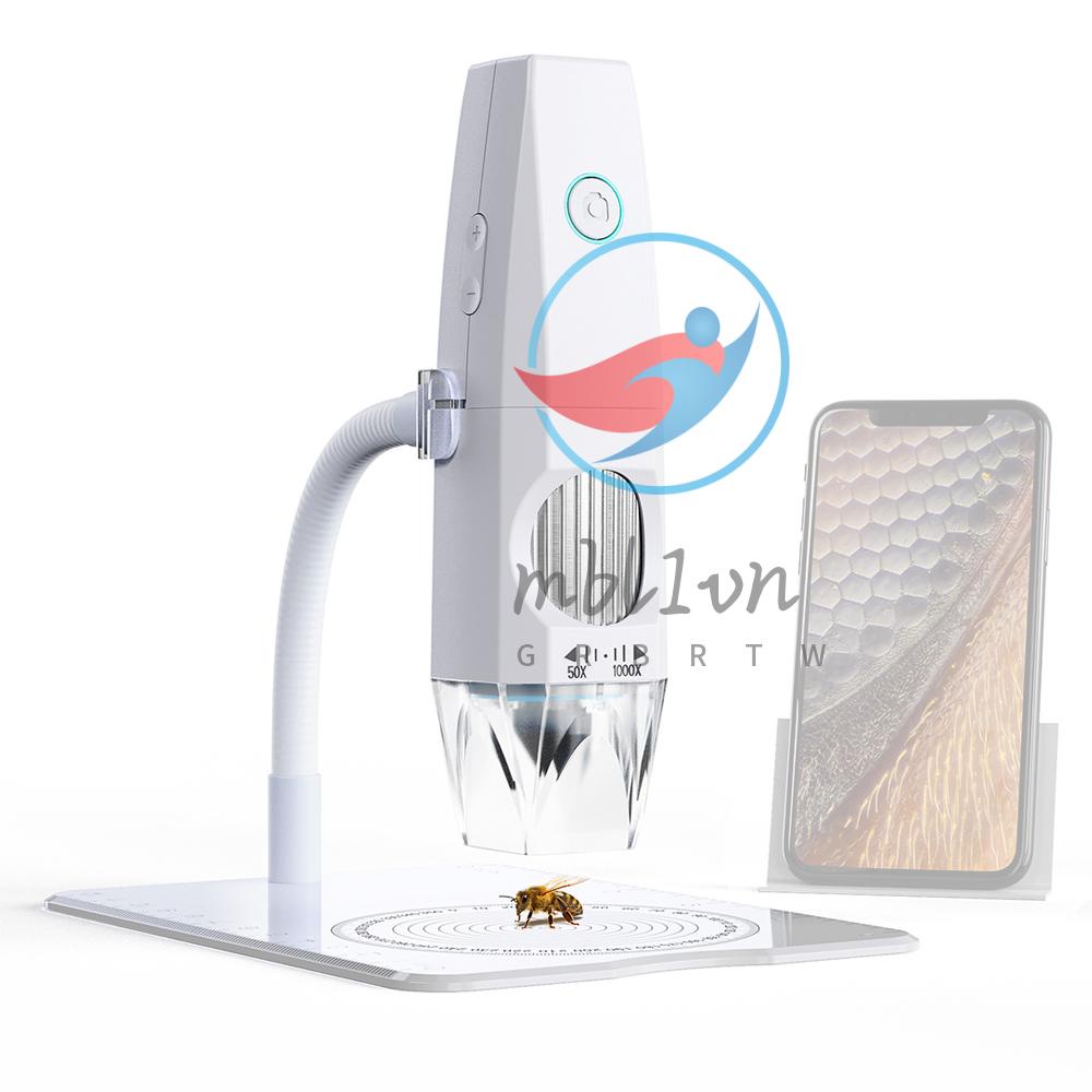 Kính hiển vi điện tử wifi 2mp 1080p usb điện thoại di động máy tính kết nối kính hiển vi ảnh video lấy kính hiển vi điện tử di động với 8 đèn led chân đế có thể uốn cong