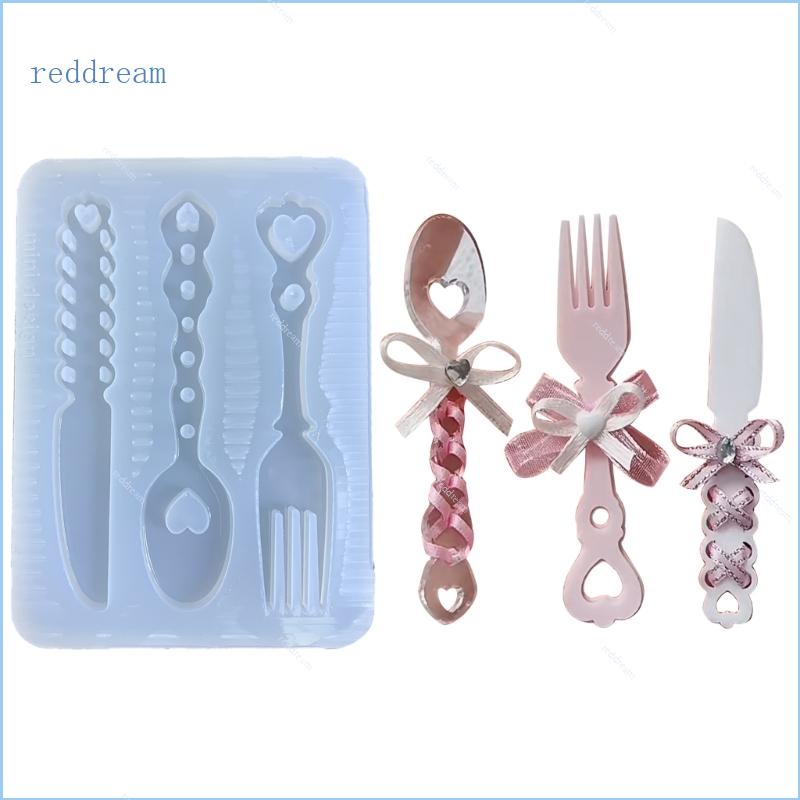 Redd love- dao- nĩa muỗng silicone epoxy khuôn tự làm móc khóa mặt dây chuyền cho trang trí túi