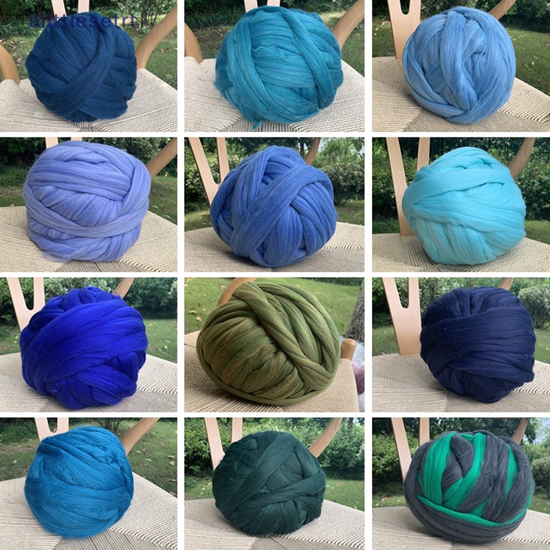 Aa sợi len cồng kềnh chunky arm knitg siêu mềm giant ball roving crocheg diy vn