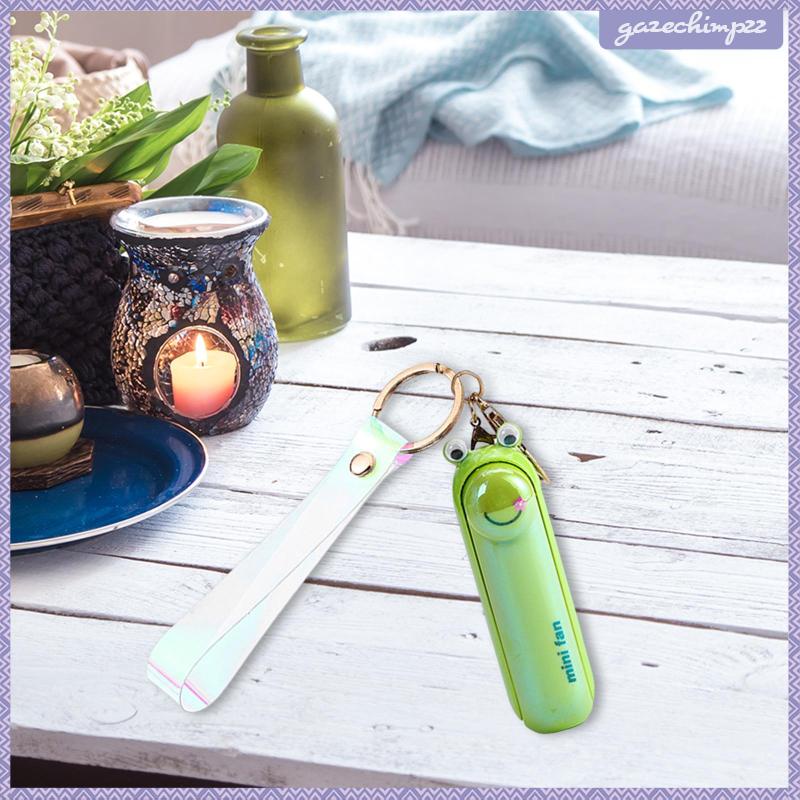 Quạt móc khóa, quạt cá nhân gấp, quạt mini có 3 tốc độ, quạt làm mát mini usb cho bé gái, quạt bỏ túi nhỏ cho văn phòng