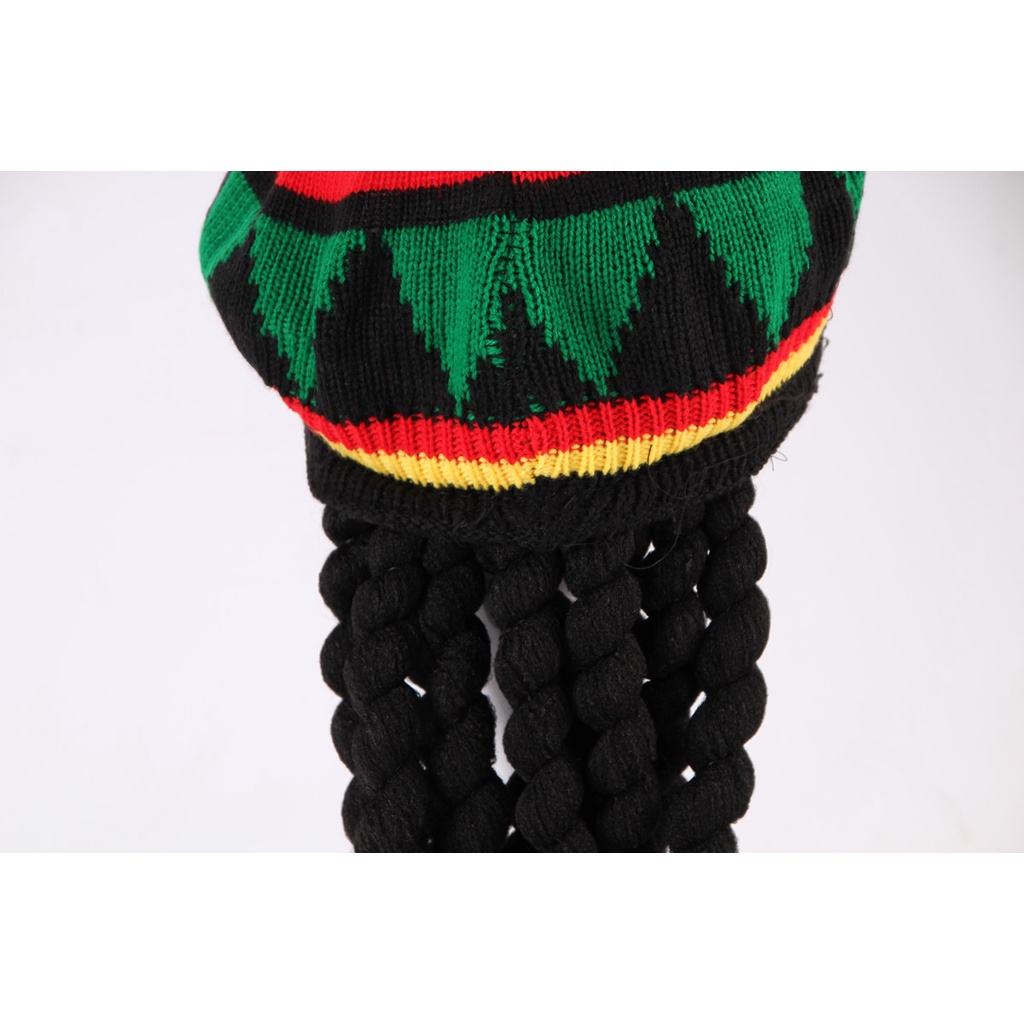 Mũ bảo hiểm giả mũ nồi đan len jamaica mũ