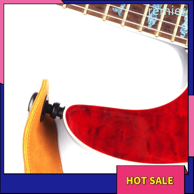 Re 2pcs guitar strap buckle lock button non-slip electric guitar zinc alloy for guitar player