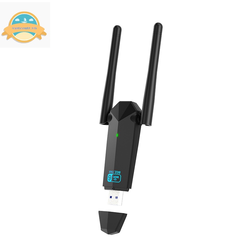 Coutr 1800mbps wifi 6 usb adapter card mạng không dây usb 3.0 wifi6 dongle usb lan ethernet băng tần kép 2.4g / 5.8g cho pc laptop win 10 vn
