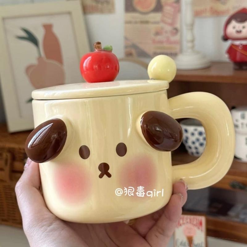 Dễ Thương Cốc Sứ Uống Cà Phê In Hình Chú Heo / Cún Con Đáng Yêu Dùng Làm Quà Tặng