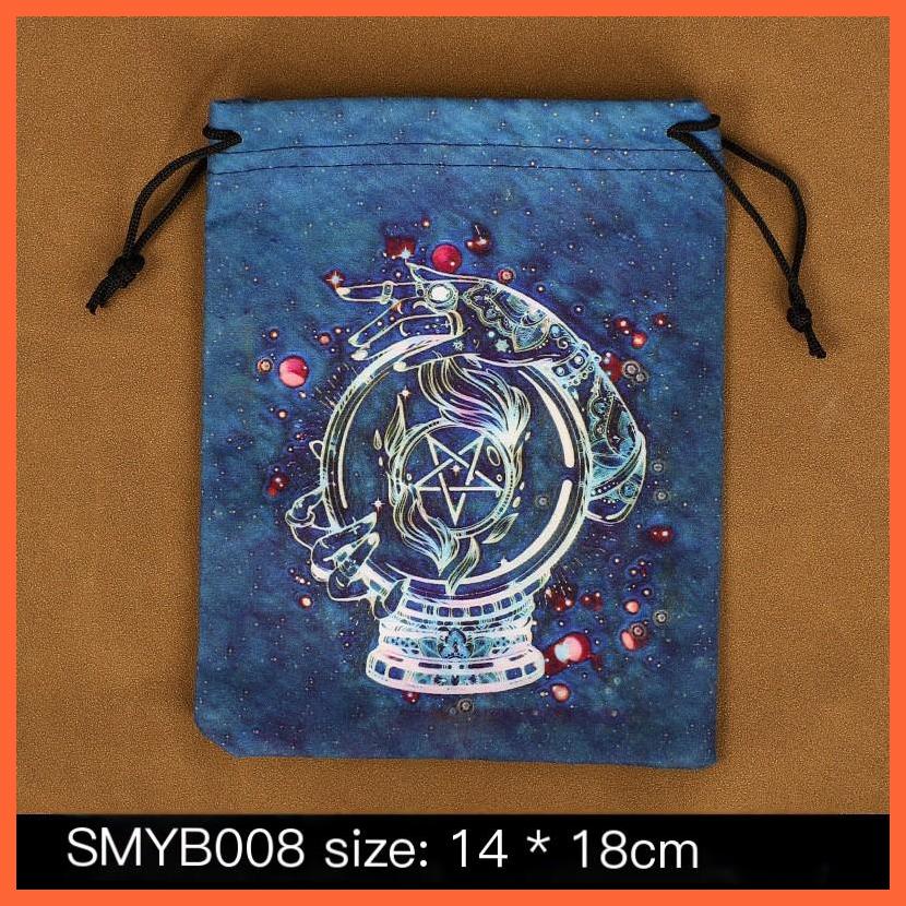 Double-sided velvet zodiac velvet bag túi đựng bài tarot túi dây rút đầy màu sắc kết cấu thắt lưng thoải mái bền chunvn
