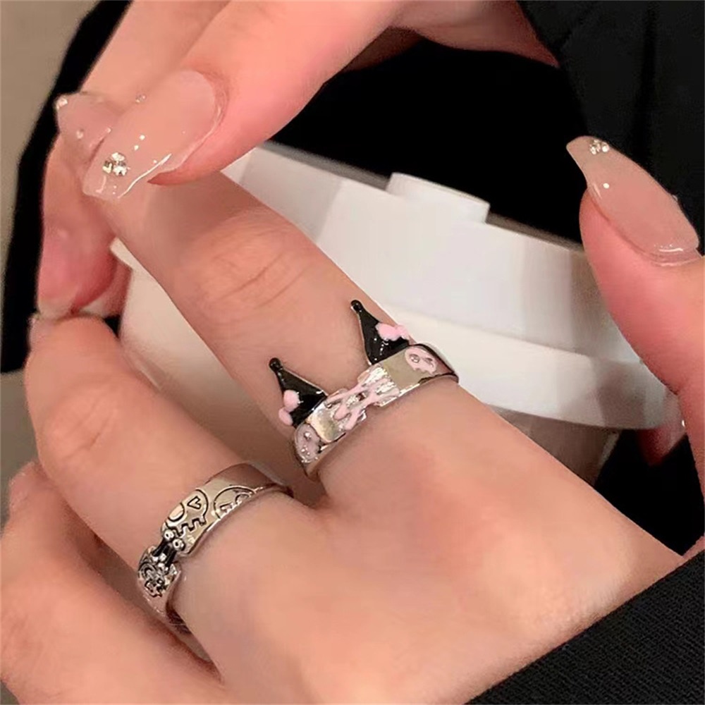 Nhẫn nữ kuromi baku nhẫn cặp đôi 2023 nhẫn mới thời trang nhẫn mở nhẫn quà tặng sinh viên