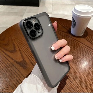 Ốp lưng dùng cho Iphone,Xiaomi dẻo viền nhám có mắt kính bảo vệ camera VND