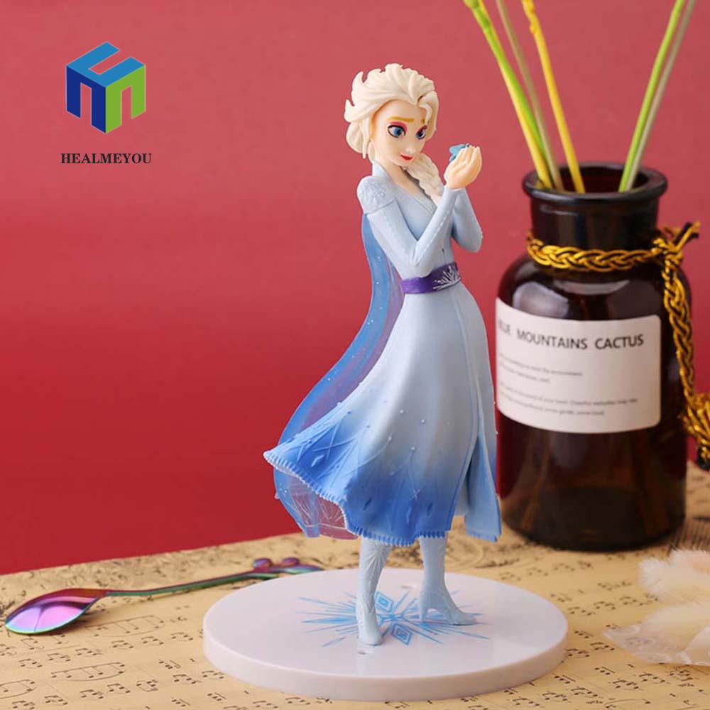 Mô hình HEALMEYOU chất liệu PVC kiểu nhân vật công chúa Elsa hoạt hình Frozen kích thước 21cm